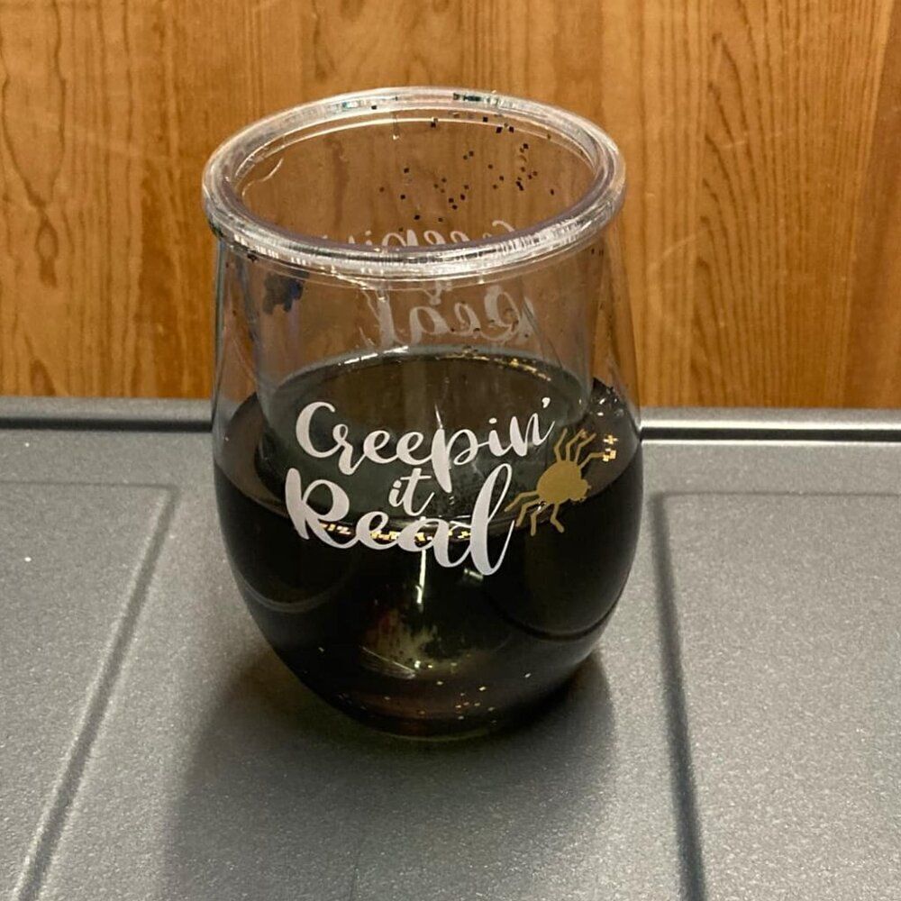 Set of 2 Creepin it Real Floaty Acrylic Glass